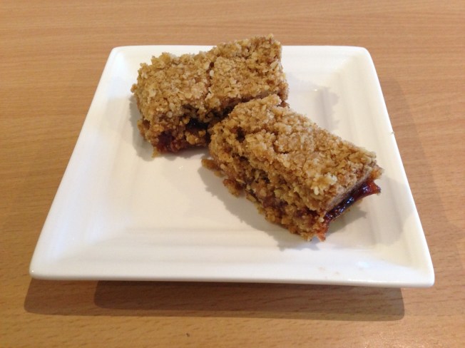 strawberry Oatmeal Bars Plated